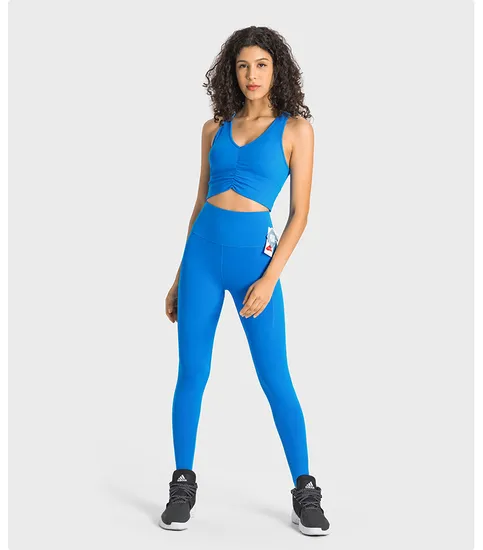 Yoga Leggings Women Clothing Yoga Pants Naked Feeling Jeans Woman High Waist Leggings with Pocket Hip Lifting Fitness Pants