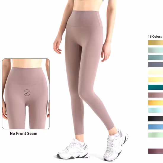 공장 도매 16 색 필수 운동 선수 Ropa Deporte 격자 무늬 Pollainas De Mujer 운동 요가 바지 여성용, 압축 운동 레깅스 조깅 의상